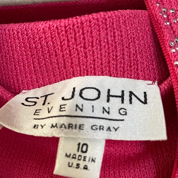 St John Evening Skirt Suit rhinestone details - Picture 6 of 7